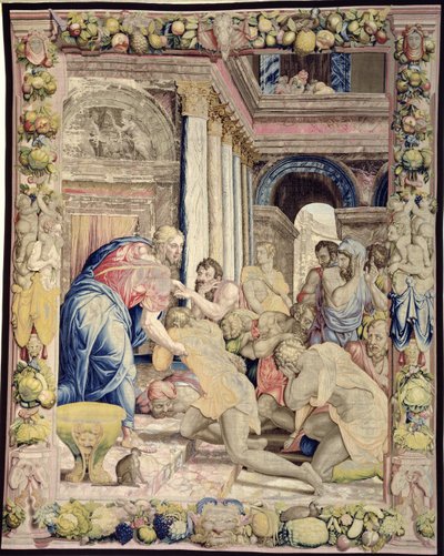 Joseph Allows Himself to be Recognised by His Brothers, from the Sala dei Dugento by Agnolo and Karcher, Nicholas Bronzino